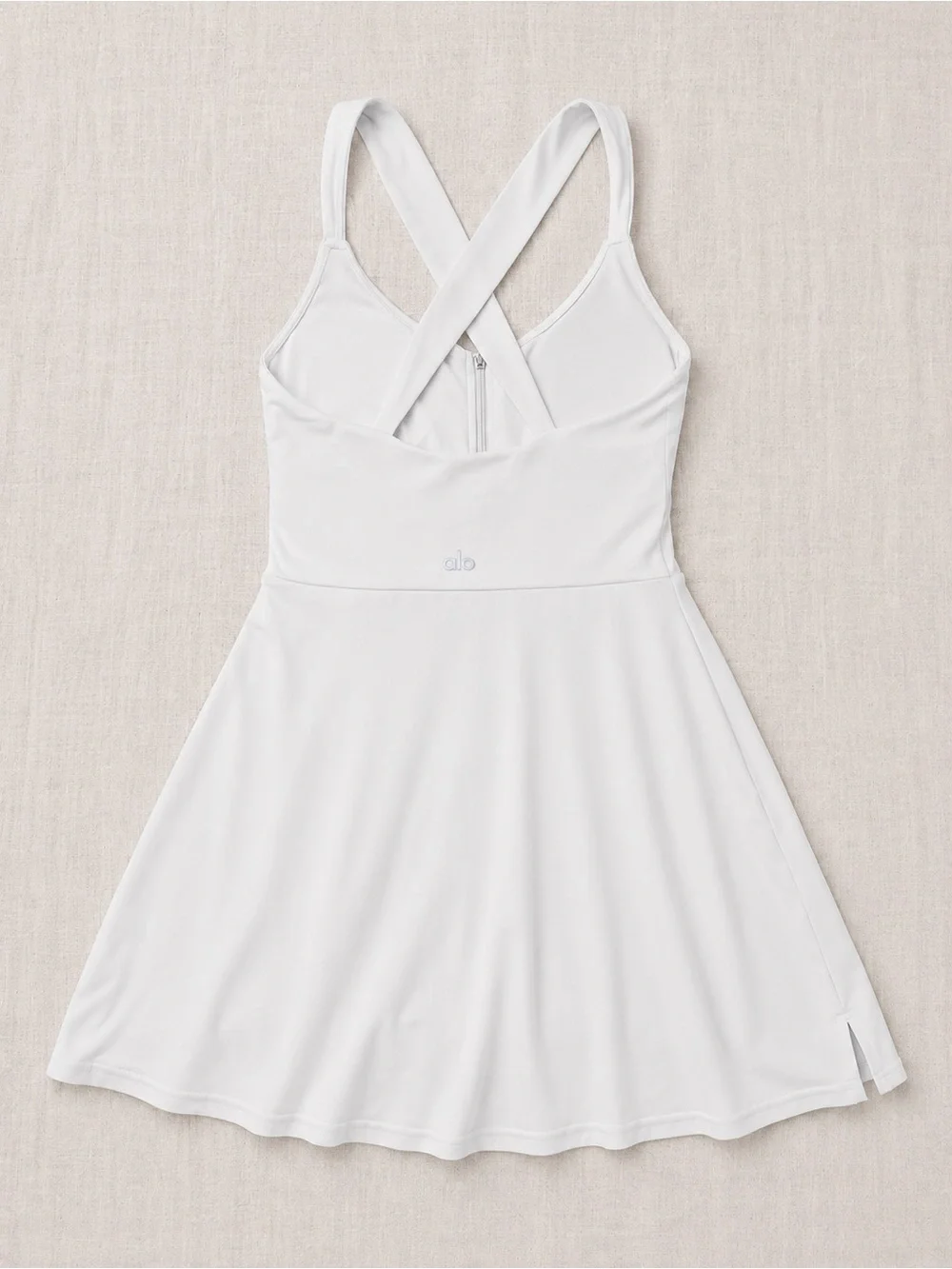 Alo Yoga Alosoft Showcase Tennis Dress Built In Shorts & Bra White Size Small